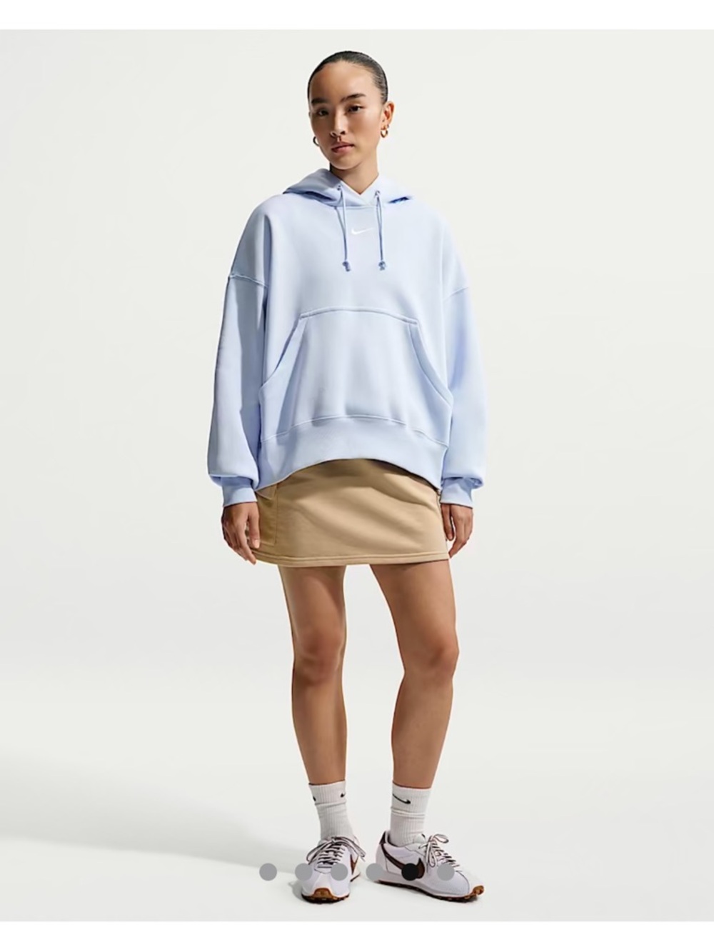 Nike Sportswear Phoenix Fleece Oversized Light Blue Pullover Hoodie M